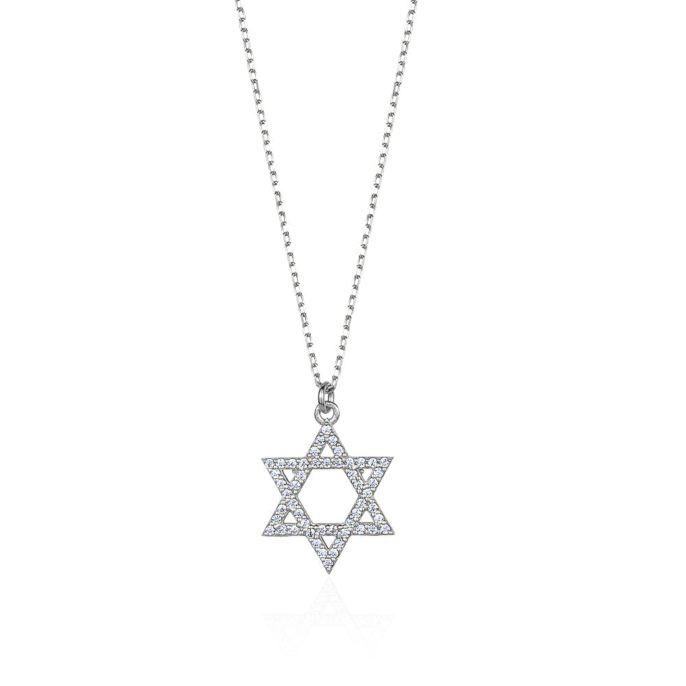 CRYSTAL STAR OF DAVID NECKLACE