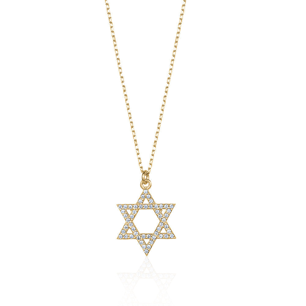 CRYSTAL STAR OF DAVID NECKLACE